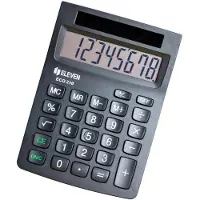 Eleven Kalkulačka ECC210, černá, stolní, osmimístná, solární napájení