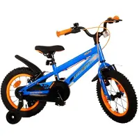 Volare Rocky Kinderfahrrad - Jungen - 14 Zoll - Blau - Zwei Handbremsen