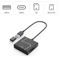 Hama 200148 USB-Kartenleser USB-C SD microSD CF