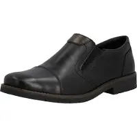 Rieker Herren Slipper klassischer Leder Halbschuh zum Reinschlüpfen 13950, Größe:42 EU, Farbe:Schwarz