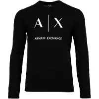 Armani Exchange für Herren. XM002684AF10356UC001 Schmales T-shirt schwarz (L), Lässig, Baumwolle, Kurzarm