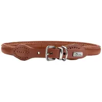 Hunter Halsband Round & Soft Canadian Up für Hunde Cognac M/L