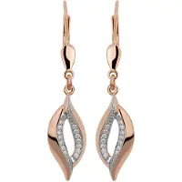 Orolino Ohrringe 585 Gold rosé mit 28 Brillanten 0,10ct.