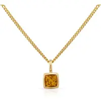 Orolino Halskette Gold 585 mit echtem Citrin 5x5mm