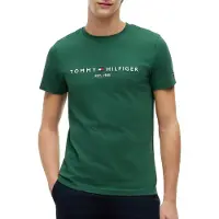 Tommy Hilfiger Tommy Logo Tee Street Green Größe: M | Basic T-Shirts Outlet | Herren | Grün