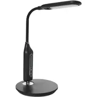 Beliani LED-Schreibtischlampe Schwarz Metall und Silikon Dimmbar Verstellbarer Arm 3 Farbtemperaturmodi Modern Büro Ausstattung Arbeitsleuchte