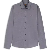 BOSS Slim-Fit Hemd aus meliertem Baumwoll-Jersey Grösse L