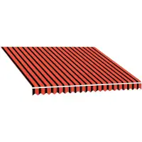 vidaXL Markisenersatzstoff Orange und Braun 300 x 250 cm Polyester