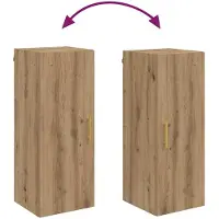 vidaXL Wandschrank Artisan-Eiche 34,5 x 34 x 90 cm Holzwerkstoff