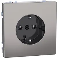Merten SCHUKO-Steckdose - Steckklemmen - Nickelmetallic