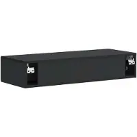 vidaXL Wandmontierter Beistelltisch Schwarz 87,5 x 34,5 x 17 cm