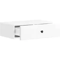 vidaXL Wandmontierter Beistelltisch Hochglanz Weiß 59 x 34,5 x 17 cm