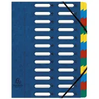 Exacompta Harmonika-Fensterordner mit natürlicher elastischer Future-Karte glänzend 24 Fächer