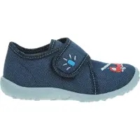 Superfit Hausschuh "SPOTTY WMS: mittel" Kindergartenschuh mit buntem Muster, Größenschablone zum Download