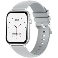COLMI Smartwatch C28 Silber mit Silikonarmband, Touchscreen und seitlicher Krone