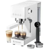 Amzchef CE-EM3131-WT Kolben-Kaffeemaschine (weiß)
