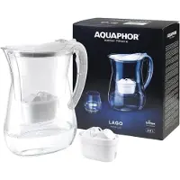 AQUAPHOR Wasserfilter-Kanne aus Kunststoff, 3,8 l, weiß, mit Filterkartusche