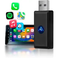 AutoSky Wireless CarPlay Adapter – Micro Edition, Mattschwarz, Plug & Play