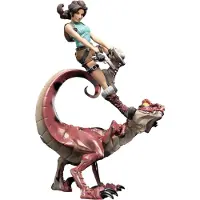 Weta Workshop Tomb Raider Mini Epics Vinyl Lara Croft & Raptor Figur 24 Cm Rosa Rosa One Size