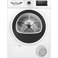 Bosch Serie 4 WTH85208II, Freistehend, Frontlader, Kondensation, Schwarz, Weiß, Drehregler, Berührung, Rechts
