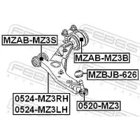 FEBEST 0524-MZ3LH Querlenker Vorne Links für MAZDA 5 (CR19)