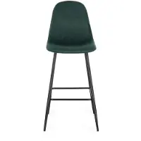 Natur24 4er Set Barhocker New Irelia 44 x 112 x 53 cm Stahl Dunkelgrün