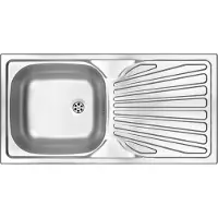Deante 1-bowl steel sink with drainer