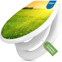 Banjado Familien WC Sitz weiß mit Kindersitz und Absenkautomatik und Motiv Guten Morgen 2 [TDWK 10305]