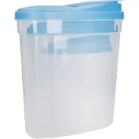 Kitchencraft 3er Set Plastikbehälter mit Deckel für Lebensmittelaufbewahrung, für trockene Lebensmittel wie Müsli, Pasta, Reis, BPA-Frei