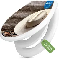 Banjado Familien WC Sitz weiß mit Kindersitz und Absenkautomatik und Motiv Linedance Set [TDWK 11048]