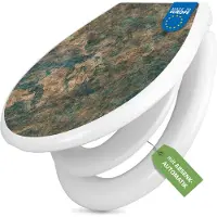 Banjado Familien WC Sitz weiß mit Kindersitz und Absenkautomatik und Motiv Kupfer Patina [TDWK 12893]