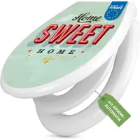 Banjado Familien WC Sitz weiß mit Kindersitz und Absenkautomatik und Motiv Home Sweet Home [TDWK 10732]