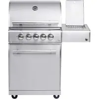 ALL' GRILL ALLGRILL Gasgrill CHEF M Edelstahl Modular Grundmodell 3 Brenner, Seitenkocher, Backburner (500903)