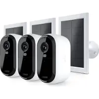 Arlo ESSENTIAL 2 2K Outdoor Camera 3pack W/3 Solar Panel Bundle