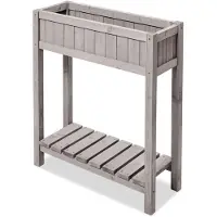 Butenkist Hochbeet Dete Holz mit Pflanzvlies 75 x 28 x 85 cm