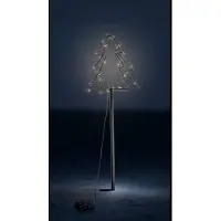 Linder Exclusiv GmbH LEX 3D Baum aus Metall mit 52 LEDs warmweiß, mit Erdspieß+Timer LK086