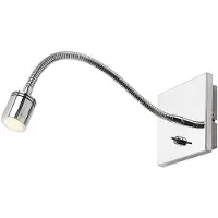 LINDBY LED-Wandleuchte Berfin, chrom, Leselampe, verstellbar