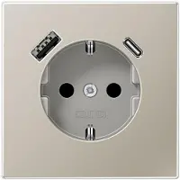 JUNG ES152015CA USB-Steckdose Typ A+C edelstahl LS990