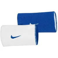 Nike - "Home & Away" Armband, Doppelbreit, Dri-FIT (2er-Pack) PP14713 (Einheitsgröße) (Weiß/Blau)