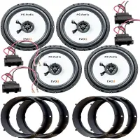 PG Audio Lautsprecher Komplett-Set passend für VW Golf 5 & Skoda Yeti | 800W Komplett-System (Plug & Play für Vorn und Hinten)
