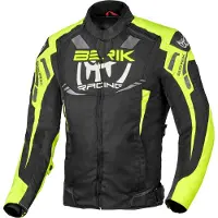Berik Amras wasserdichte Motorrad Textiljacke, schwarz/gelb/weiß, 48