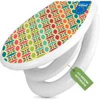Banjado Familien WC Sitz weiß mit Kindersitz und Absenkautomatik und Motiv Diamant Muster [TDWK 10670]