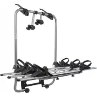 Menabo Shadow Silver | Fahrrad-Heckträger für 3 Fahrräder für Heckklappe und Kofferraum - Aluminium