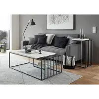 MCA Couchtisch Juba | 120x60 | weiß matt / schwarz