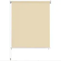 vidaXL Außenrollo 160 x 140 cm Cremeweiß