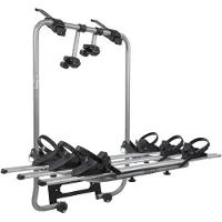 Menabo Shadow Silver | Fahrrad-Heckträger für 3 Fahrräder für Heckklappe und Kofferraum - Aluminium