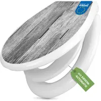 Banjado Familien WC Sitz weiß mit Kindersitz und Absenkautomatik und Motiv Holz Monochrom [TDWK 12211]