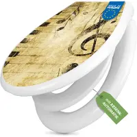 Banjado Familien WC Sitz weiß mit Kindersitz und Absenkautomatik und Motiv Music [TDWK 10160]