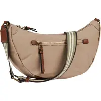 Camel active Handtasche "Bari" aus hochwertigem matten Nylon mit gestreiftem Gewebeband