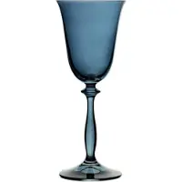 Casa Padrino Luxus Barock Weißweinglas 6er Set Blau Ø 8,5 x H. 21 cm - Handgefertigte Weingläser - Hotel & Restaurant Accessoires - Luxus Qualität